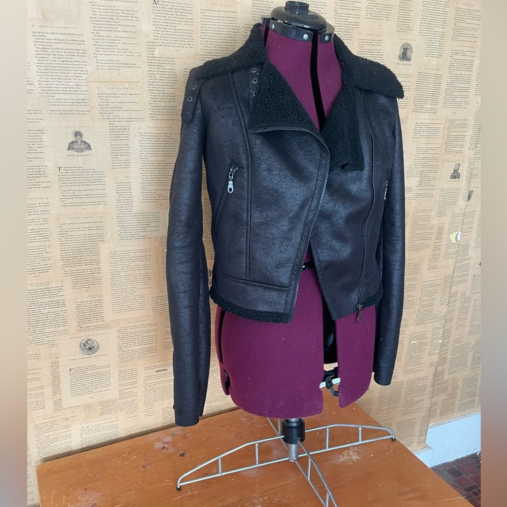 Faux Leather Moto Jacket